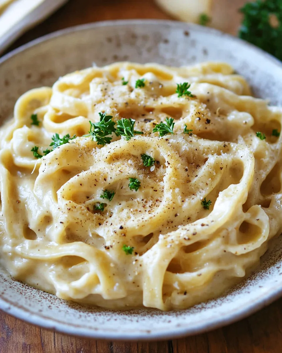 Pasta in Käse Sahne Soße 25 Pasta in Käse Sahne Soße