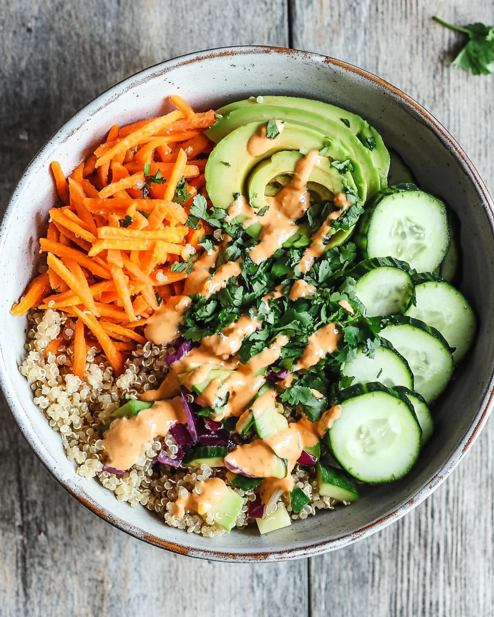 Quinoa-Gemüse-Bowl mit Tahini-Dressing