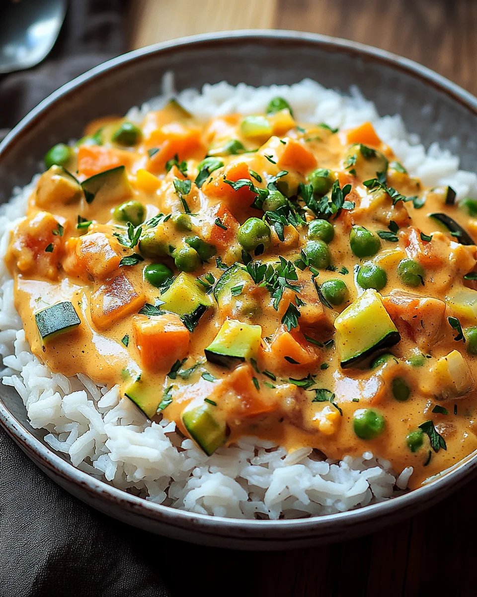 Reis mit Gemüse-Frischkäse-Sauce 24 Reis