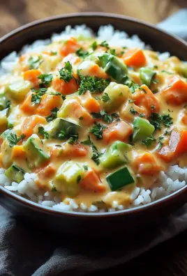 Reis mit Gemüse-Frischkäse-Sauce 6 Reis mit Gemüse-Frischkäse-Sauce
