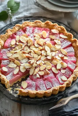 Rhabarber Tarte mit Mandelcreme - Rhabarber Frangipane Tarte