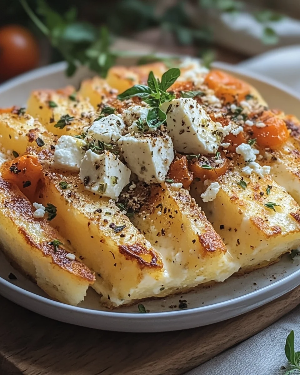Röstiecken mit Feta überbacken