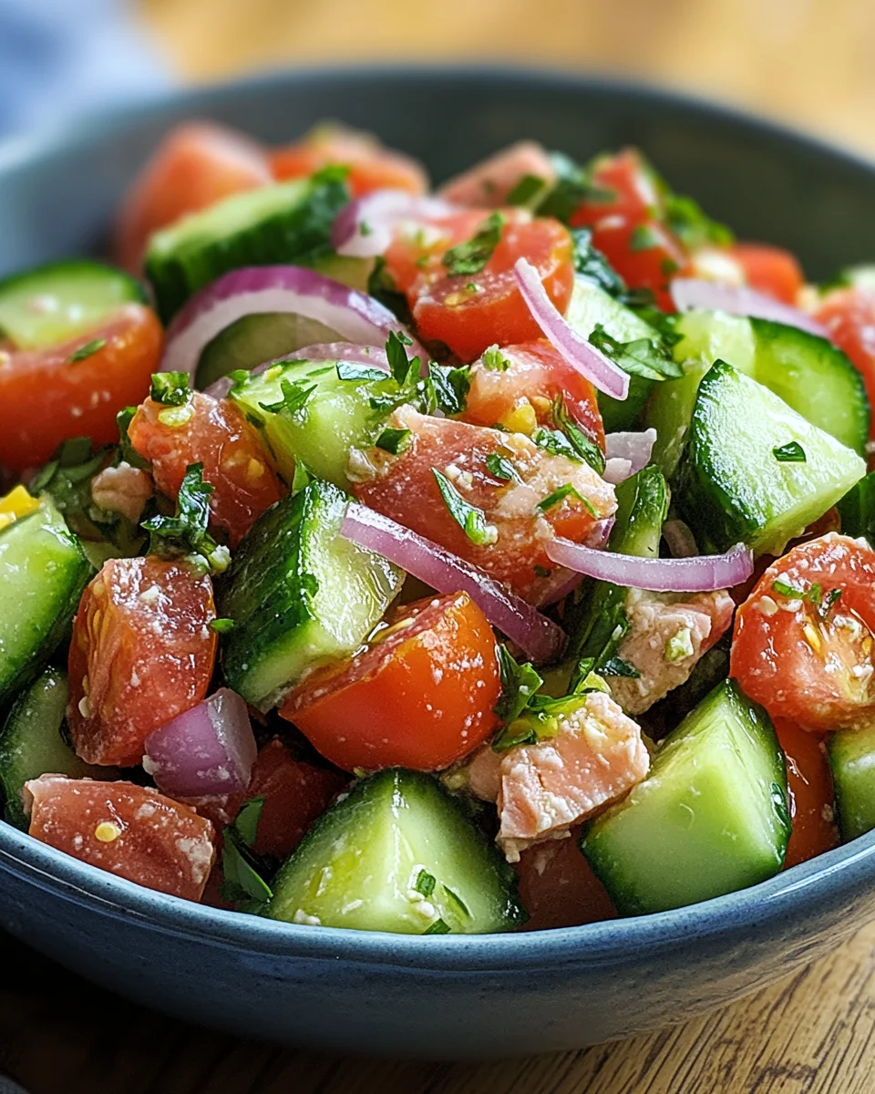 Schneller Thunfischsalat mit Gurke und Tomate 16 Schneller