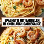 Spaghetti mit Garnelen in Knoblauch-Sahnesauce 23 Pinterest Hidden Image