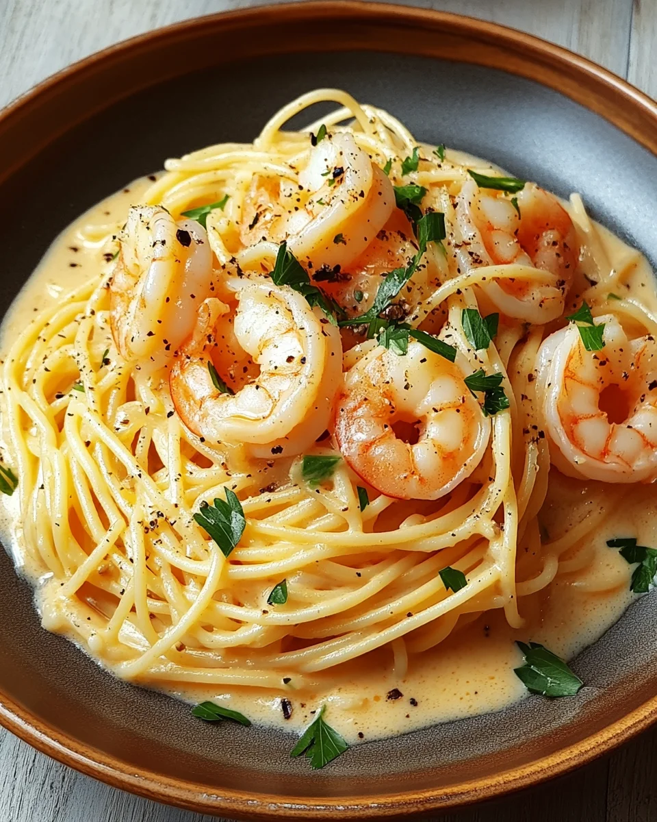 Homepage 5 Spaghetti mit Garnelen in Knoblauch-Sahnesauce