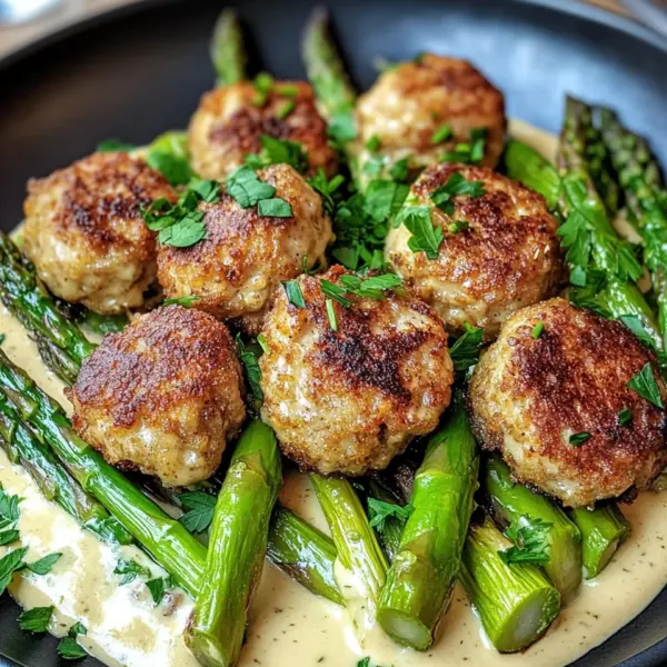 Spargelpfanne mit Frikadellen