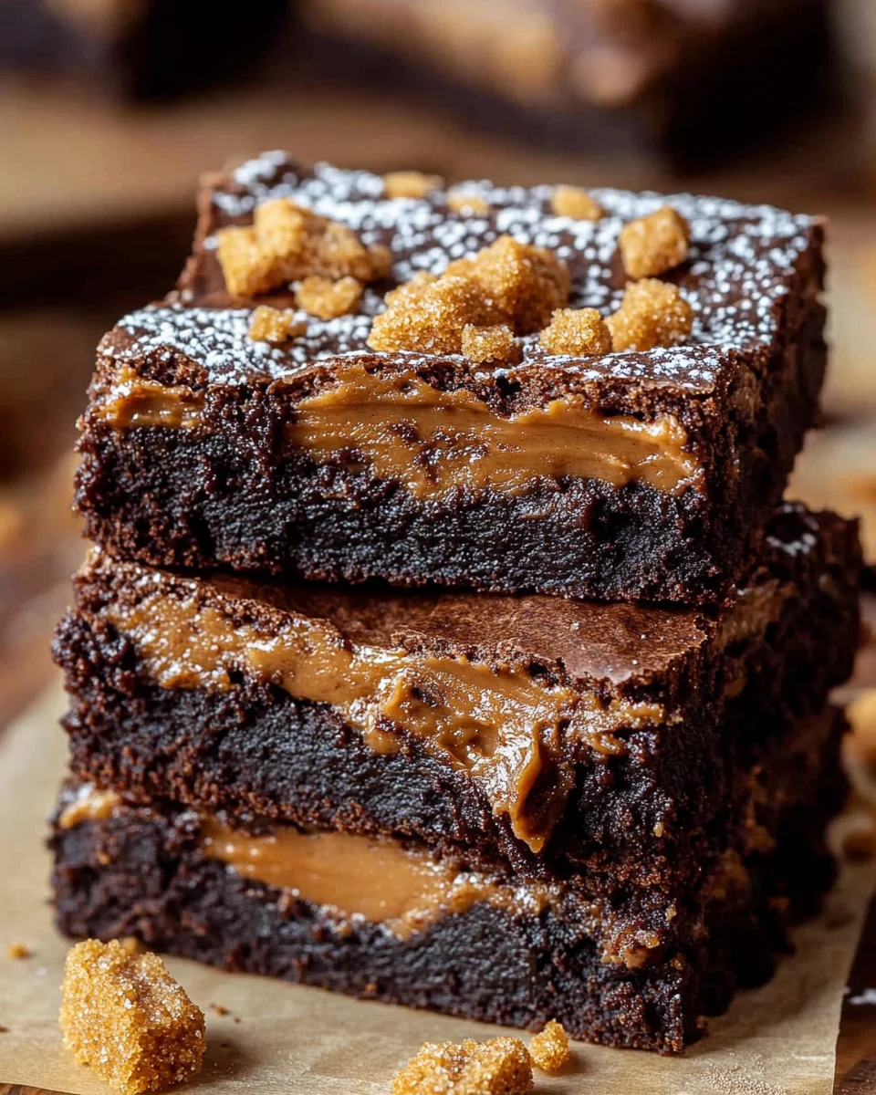 Spekulatius Brownies mit Lotus Biscoff Brotaufstrich 21 Spekulatius