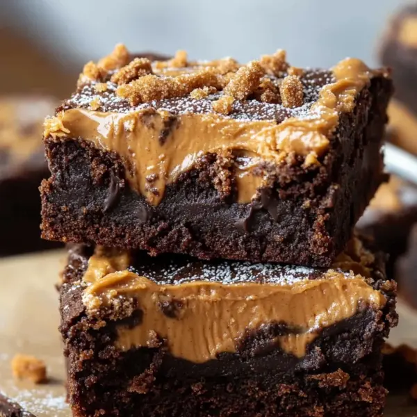 Spekulatius Brownies mit Lotus Biscoff Brotaufstrich