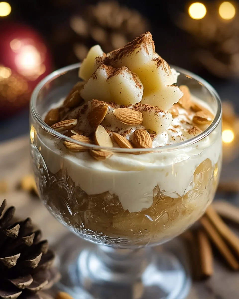 Winterliche Spekulatius-Creme mit Bratapfelkompott