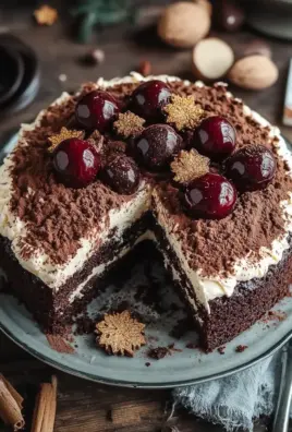 Winterlicher Maulwurfkuchen mit Zimtsahne und Punschkirschen 30 Winterlicher Maulwurfkuchen mit Zimtsahne und Punschkirschen