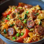 Wurst Reis Pfanne