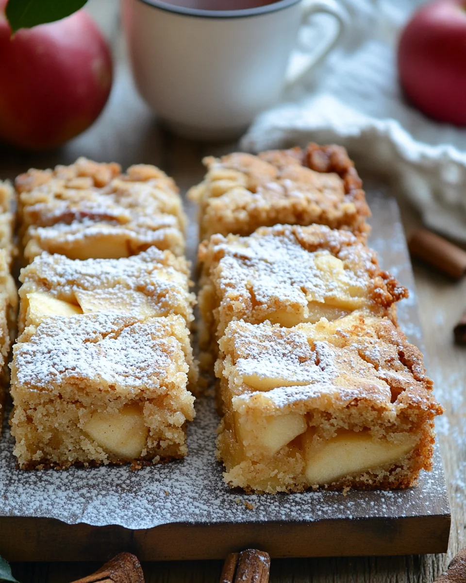 Zimt Apfel Blondies mit Mandelkruste 20 Zimt