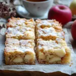 Zimt Apfel Blondies mit Mandelkruste