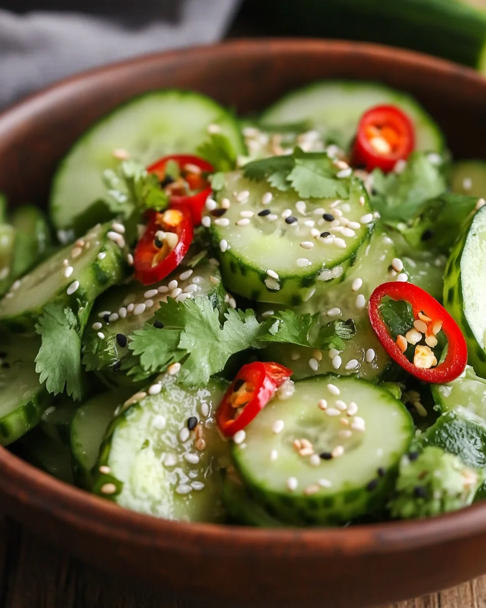 Asiatischer Gurkensalat mit Chili & Sesam 17 Asiatischer