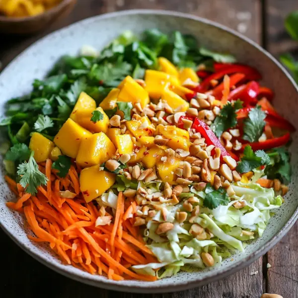 Asiatischer Spitzkohl-Mango-Salat