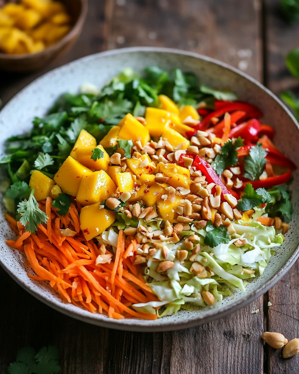 Asiatischer Spitzkohl-Mango-Salat