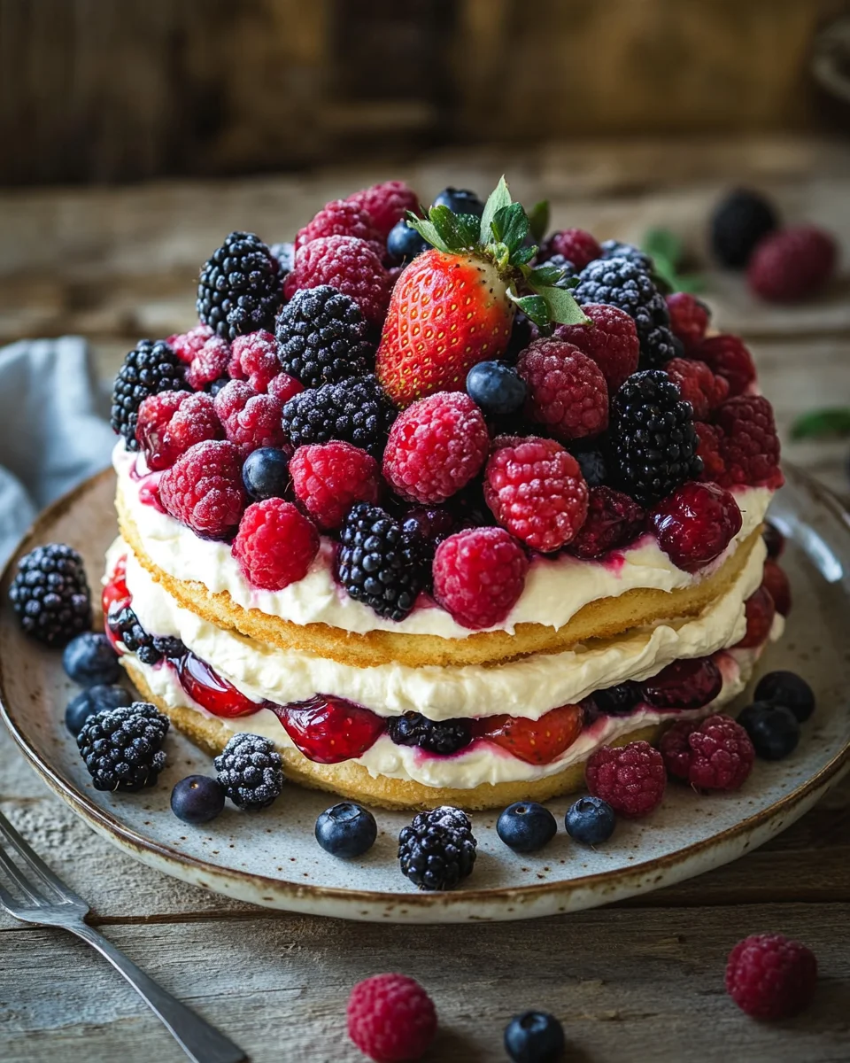 Beeren Käsesahne Torte 22 Beeren