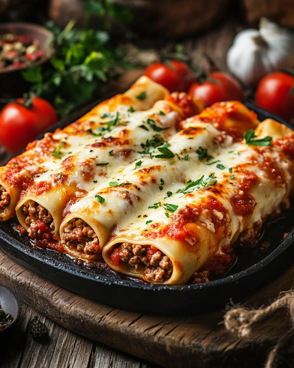Cannelloni mit Rindfleisch und Käse 19 Cannelloni
