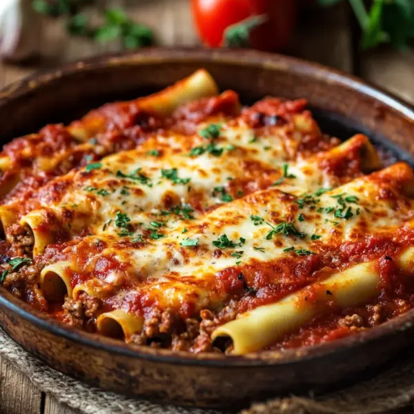 Cannelloni mit Rindfleisch und Käse