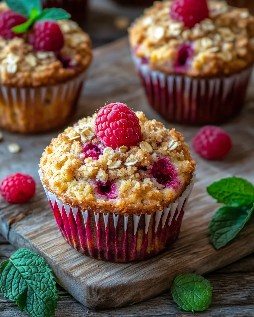 Gesunde Himbeer-Muffins mit Haferflocken-Streuseln 19 Gesunde