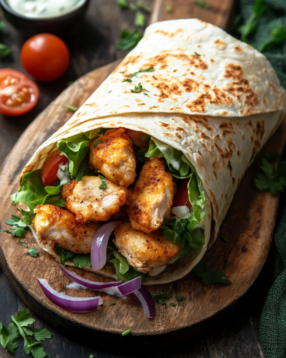 Knuspriger Chicken Ranch Snack Wrap 15 Knuspriger