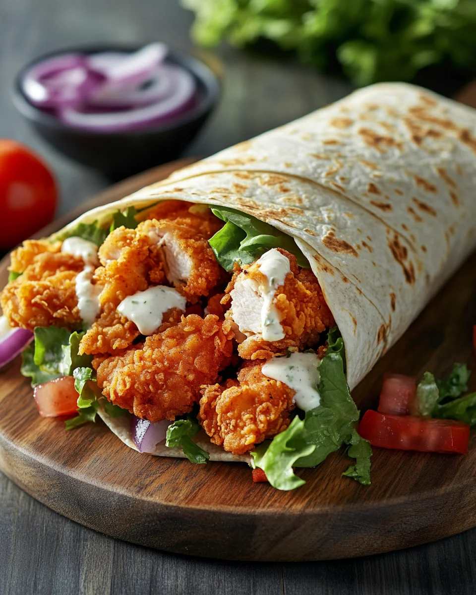 Knuspriger Chicken Ranch Snack Wrap 17 Knuspriger Chicken Ranch Snack Wrap