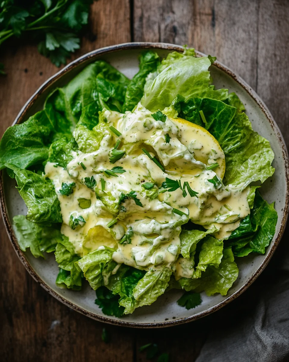 Kopfsalat mit Omas Sahne-Zitronen-Dressing 19 Kopfsalat