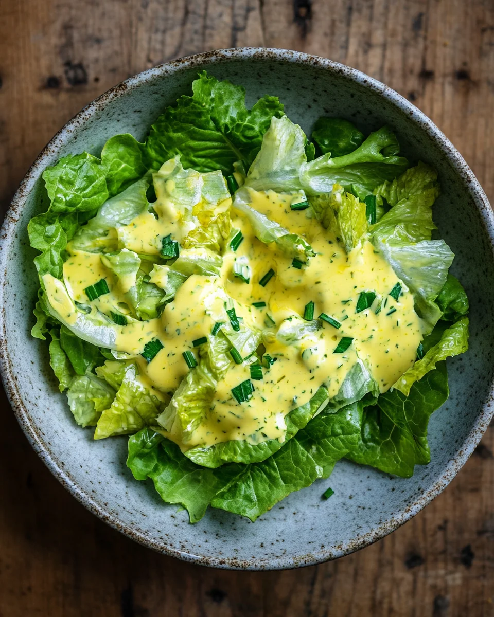 Kopfsalat mit Omas Sahne-Zitronen-Dressing