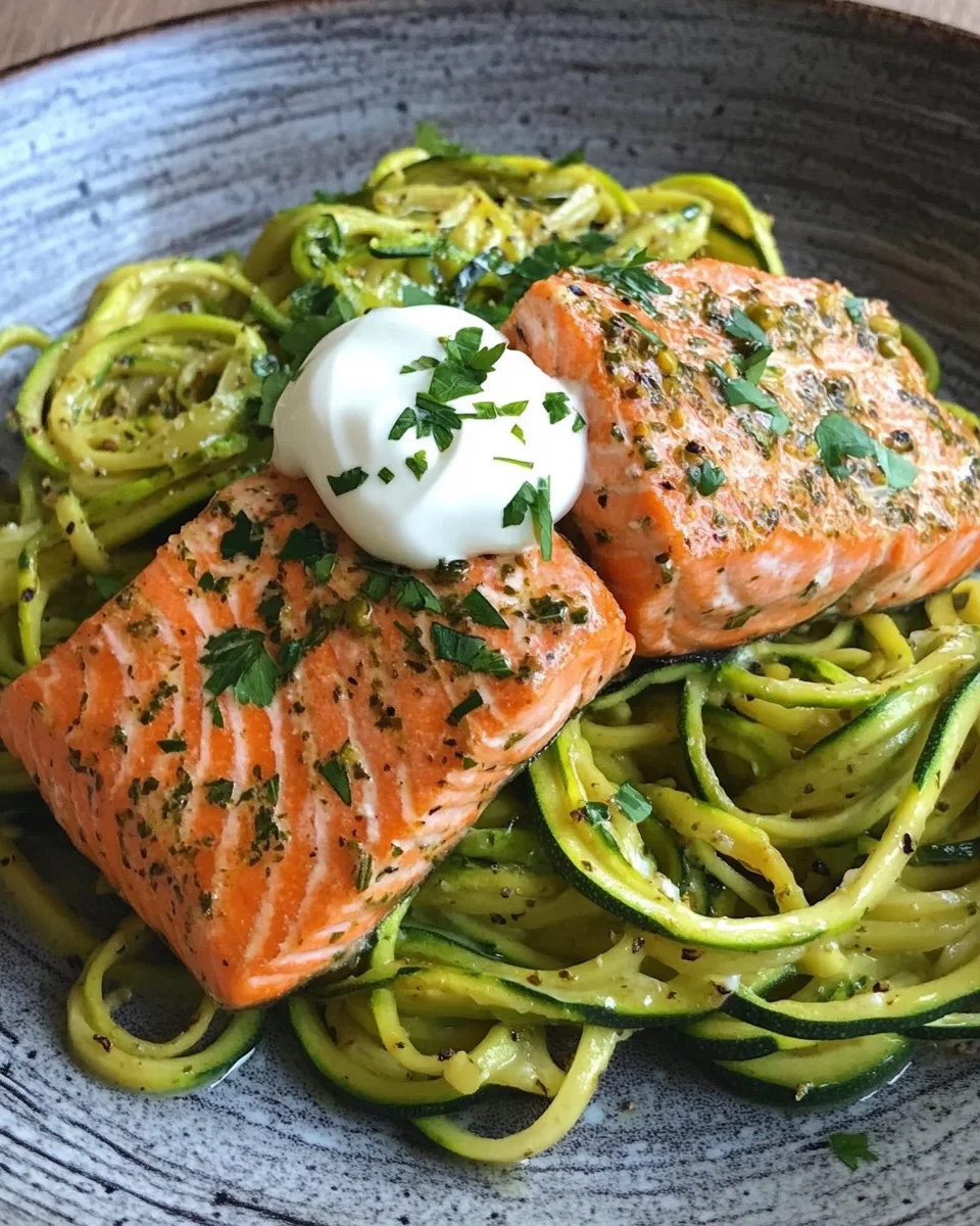 Kräuterlachs auf Zucchinipasta 24 Kräuterlachs