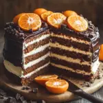 Lebkuchen-Torte mit Paradiescreme und Mandarinen