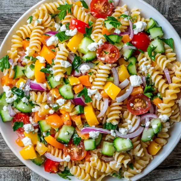 Leichter Nudelsalat mit Joghurt-Dressing