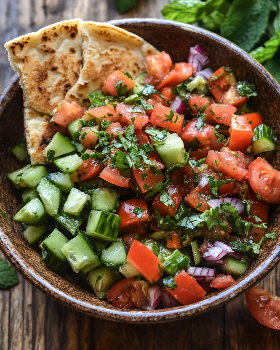 Libanesischer Tomaten Pita Salat 24 Libanesischer