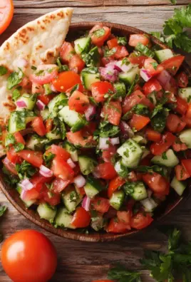 Libanesischer Tomaten Pita Salat 21 Libanesischer Tomaten Pita Salat
