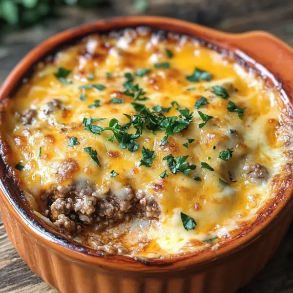 Low Carb Cheeseburger-Auflauf