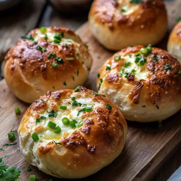 Megalecker Knoblauch Brötchen gefüllt mit Mozzarella Käse Rezept