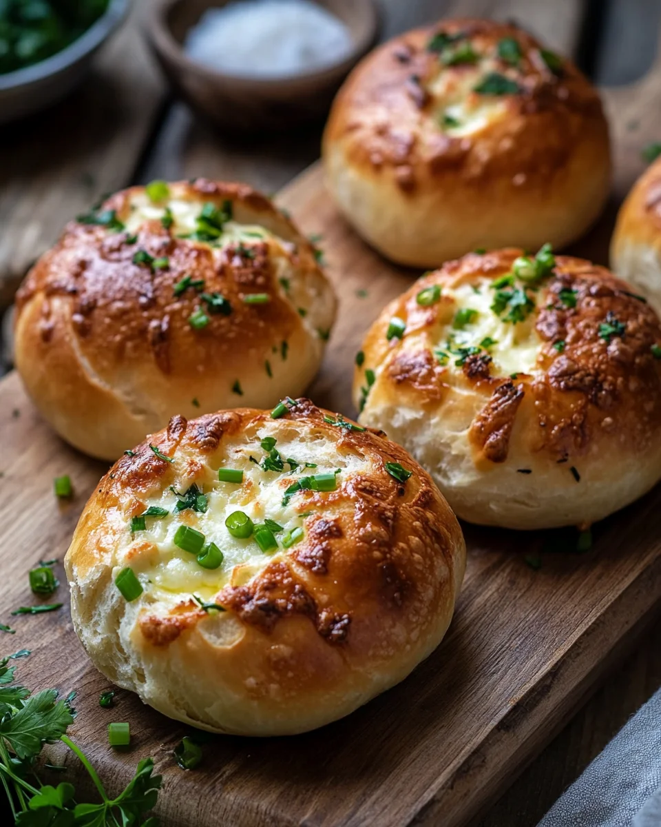 Homepage 1 Megalecker Knoblauch Brötchen gefüllt mit Mozzarella Käse Rezept
