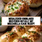 Megalecker Knoblauch Brötchen gefüllt mit Mozzarella Käse Rezept 18 Pinterest Hidden Image