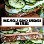 Mozzarella-Gurken-Sandwich mit Kresse 17 Pinterest Hidden Image