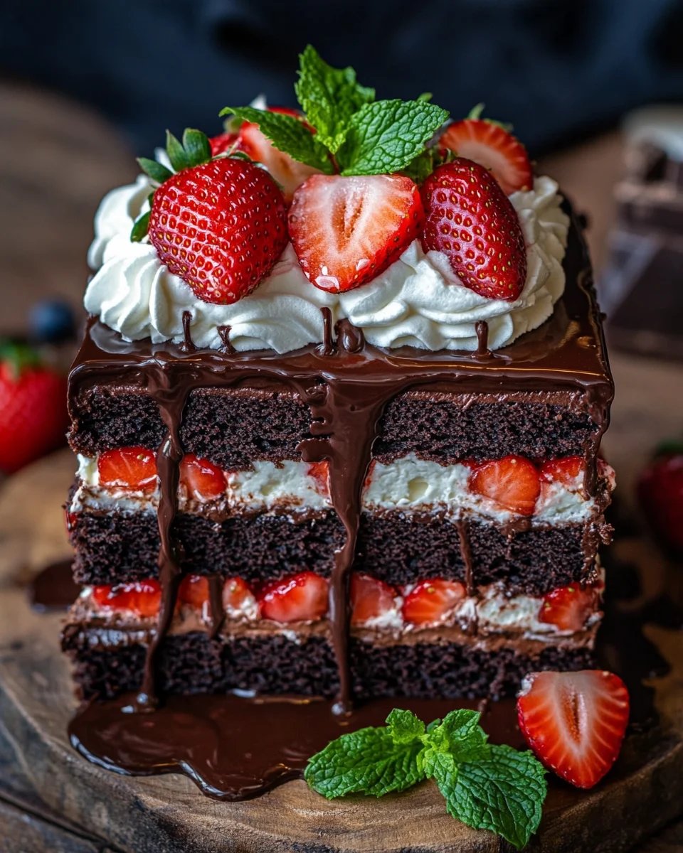 Saftige Erdbeer-Schoko-Torte 25 Saftige