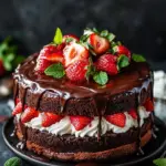 Saftige Erdbeer-Schoko-Torte