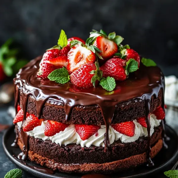 Saftige Erdbeer-Schoko-Torte