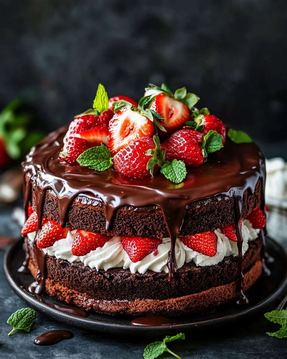 Saftige Erdbeer-Schoko-Torte