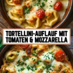 Tortellini-Auflauf mit Tomaten & Mozzarella 20 Pinterest Hidden Image