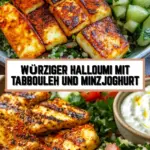 Würziger Halloumi mit Tabbouleh und Minzjoghurt 25 Pinterest Hidden Image